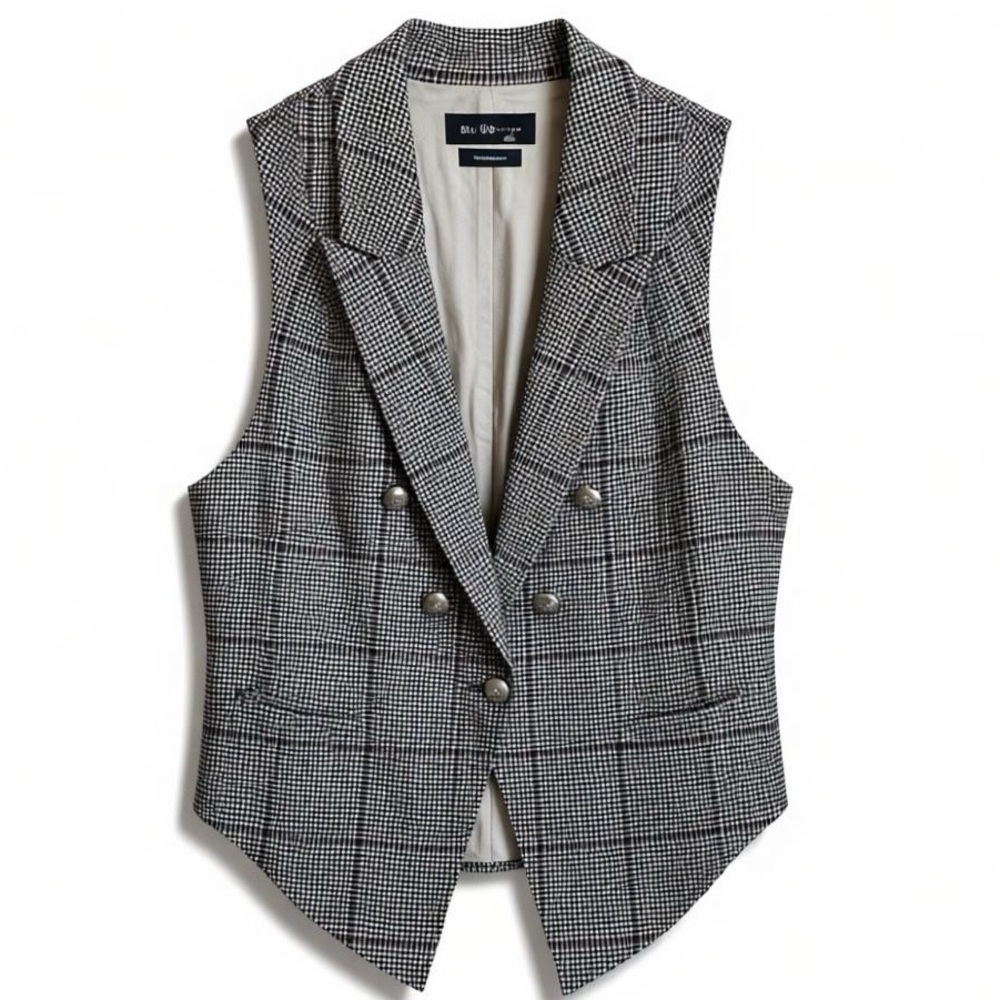 TORRID STUDIO VEST Ponte Buttoned Tailored Houndstooth Suit Vest 4 (4X) casual
